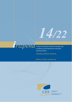 14/22 irizpena, urriaren 26koa, Gizarte zerbitzuen euskal sisteman itun sozialaren eta hitzarmenen araubidea arautzen dituen Dekretu-proiektuari buruzkoa